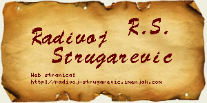 Radivoj Strugarević vizit kartica